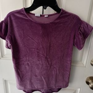 Girls velvet top